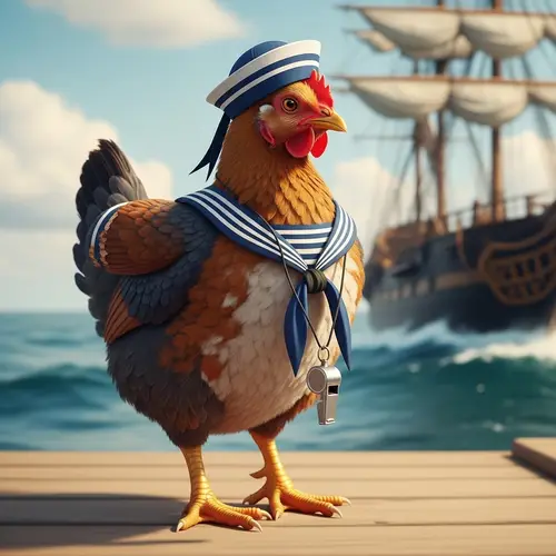 Sailor Chicken - Cute Costume for Ocean Adventure
