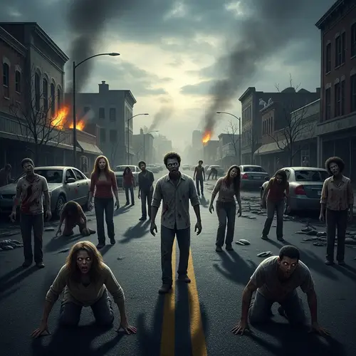 Zombie Apocalypse: Desolate Streets & Decaying Buildings