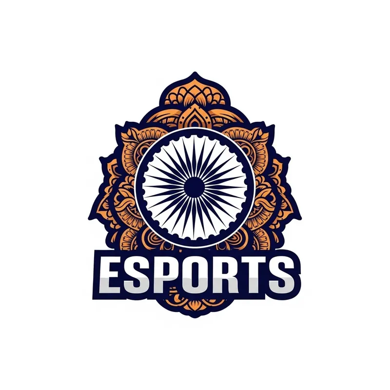 Esports Logo Design: Ashoka Chakra & Mehndi Patterns