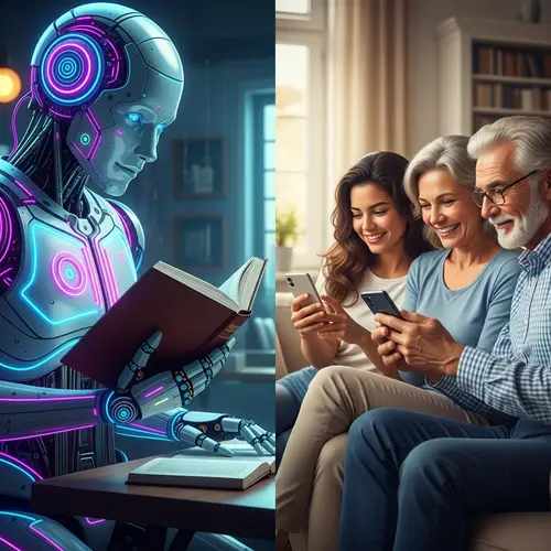 Robot vs Humans: Contrasting Scene Study in Modern Living Room