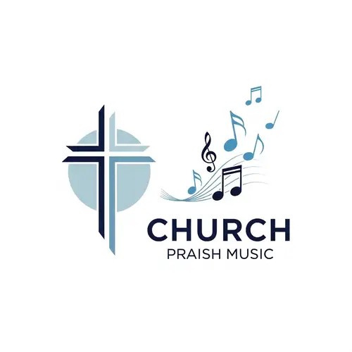 Church Logo Design: Cross & Praise Music | Community Harmony