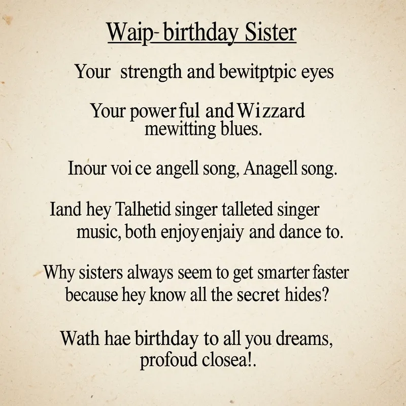 Magical Birthday Wishes for Beloved Sister | Wizard with Blue Eyes