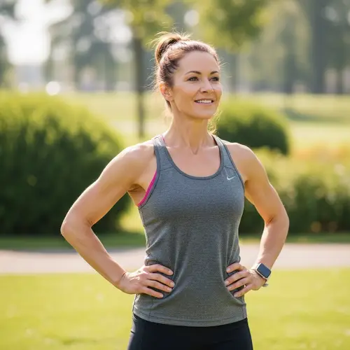 Middle-Aged Woman in Prime of Physical Fitness