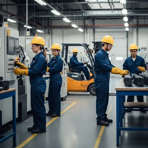 Workplace Safety at Factory: Diligent and Diverse Workforce in Action