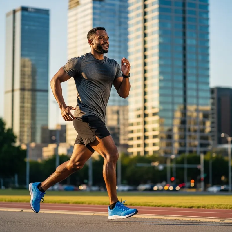 Barack Obama Running in Urban Setting | Inspired Leader in Action.