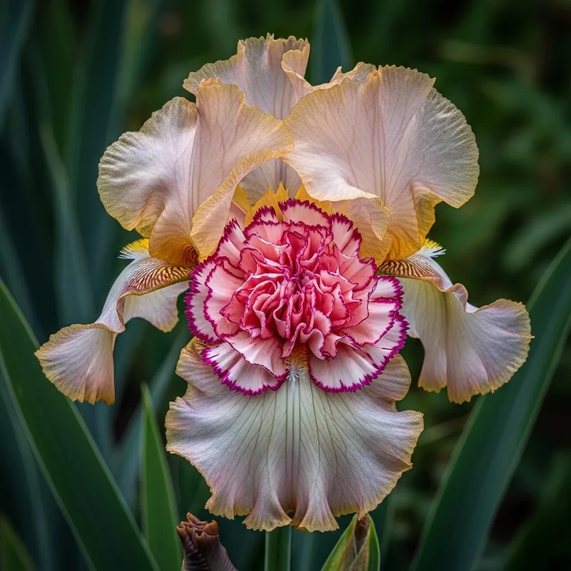 Vibrant Botanical Macro Photography: Iris Carnation Rose HDR Effects