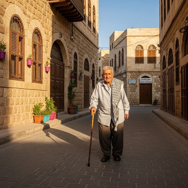Person Walking to Doctor for Vision Surgery