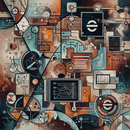 Vibrant Data Management Digital Painting