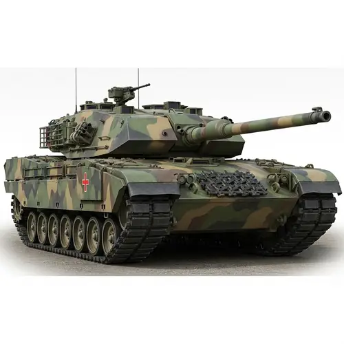 Menacing Military Tank with Camouflage Pattern | Power & Authority
