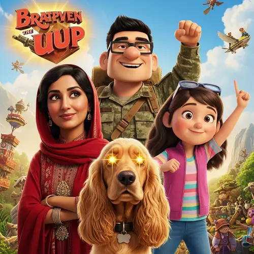Adventure Poster: Up-inspired Scene with Diverse Characters