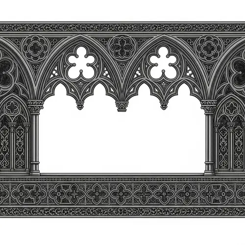 Detailed Gothic Style Border Design