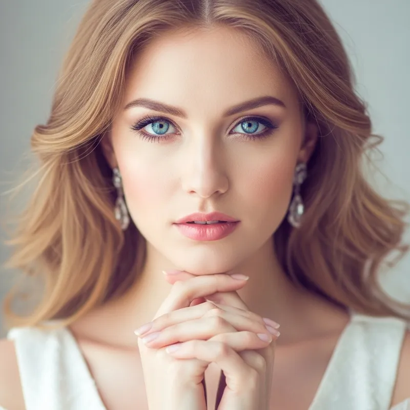 Dreamy Blonde in Ethereal White Gown | Enchanting Portrait