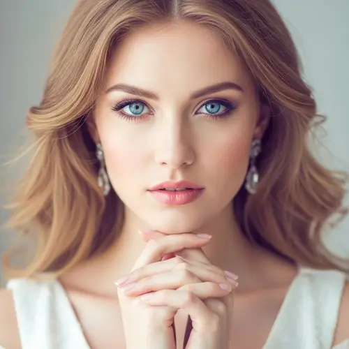 Graceful Woman in Luminescent White Dress | Storybook Inspired Portrait