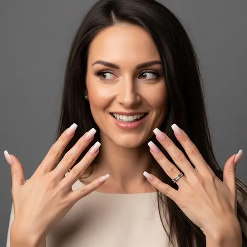 Sassy Woman Flaunting Stunning Ombre Coffin Nails