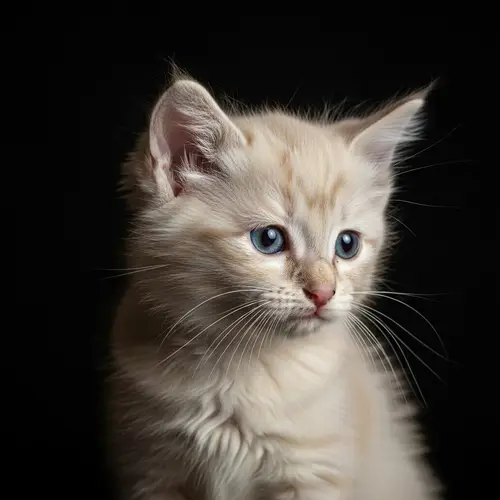 Somber Sad Kitty with Sapphire Blue Eyes | Emotional Pet Photography