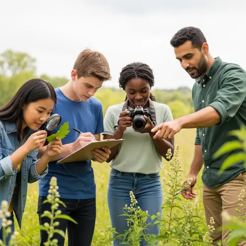 Outdoor Plant Learning Experience with Teens and Mentor