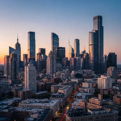 Abstract Cityscape Art: A Colorful Urban Experience