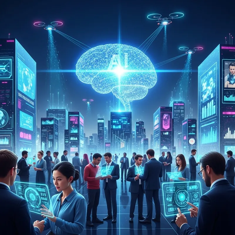 Artificial Intelligence Landscape with Futuristic Technology Artificial Intelligence Landscape with Futuristic Technology