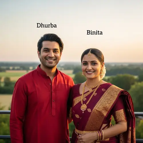 Dhurba and Binita - South Asian Couple in Traditional Attire