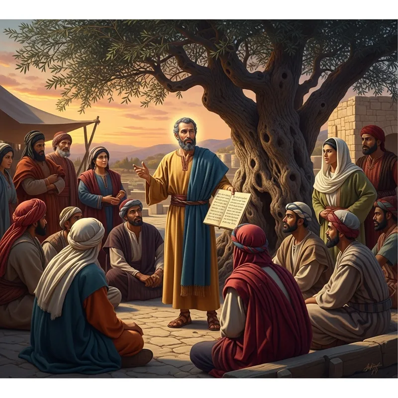Apostle Matthew Teaching - Hyper-Real Historical Painting