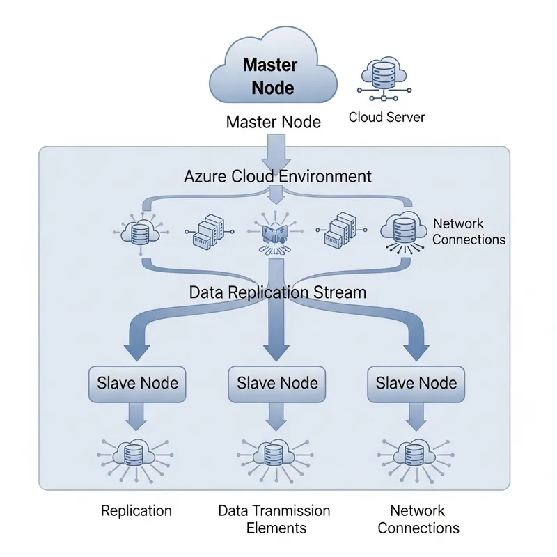 Illustrated Azure Environment Replication with Master/Slave Nodes