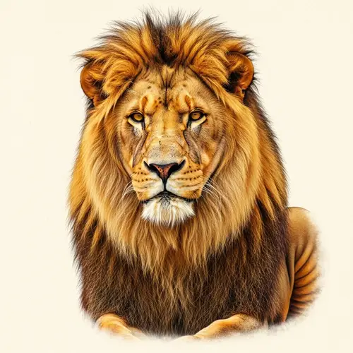 Majestic Adult Male Lion with Golden Mane | Wildlife Photograph