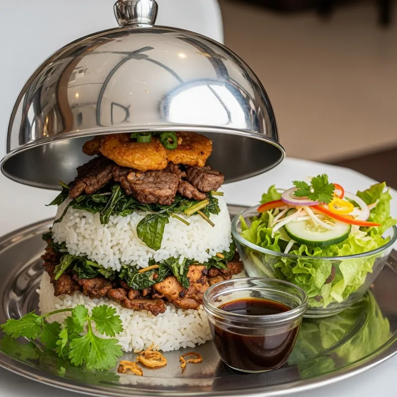 Intrigue on a Platter: Exotic Multi-Layered Cuisine