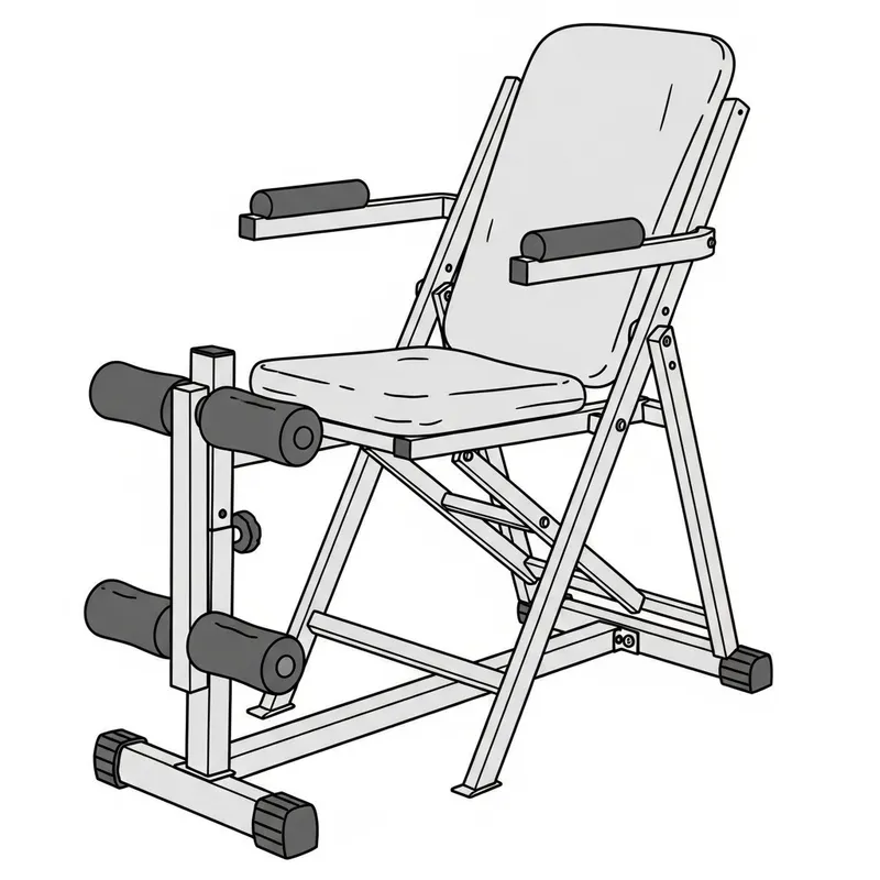 Chair-Looking Foldable Fitness Bench | Sturdy Handles Included