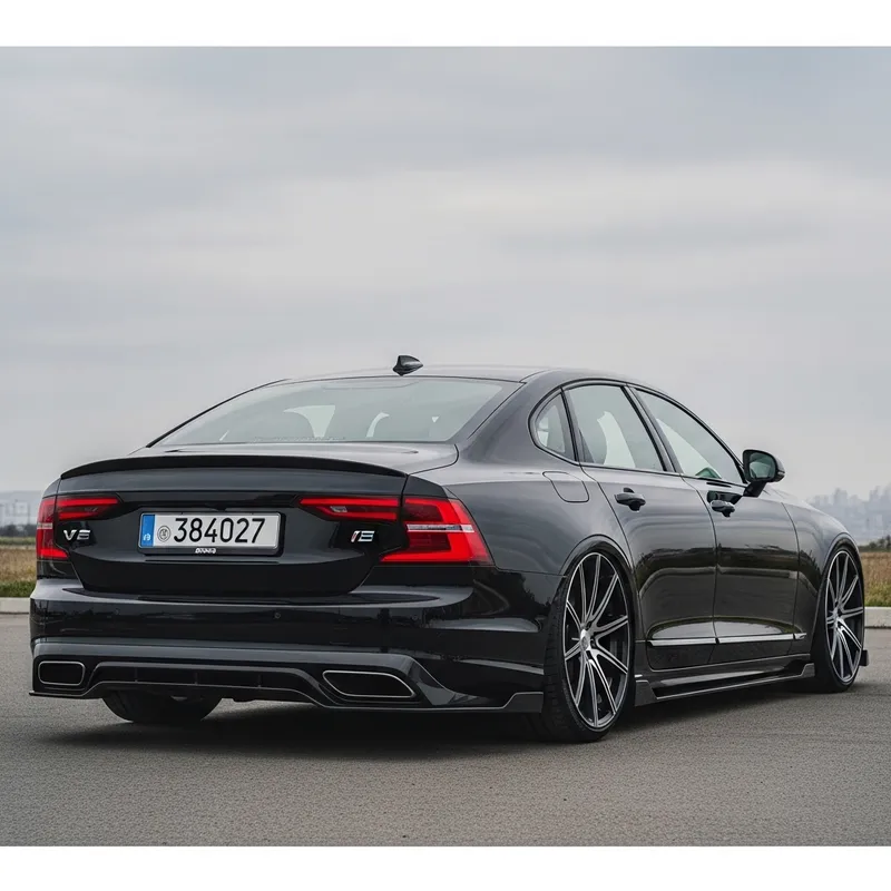 2017 Black Volvo S90 - Lowered with Aero Kit Modifications