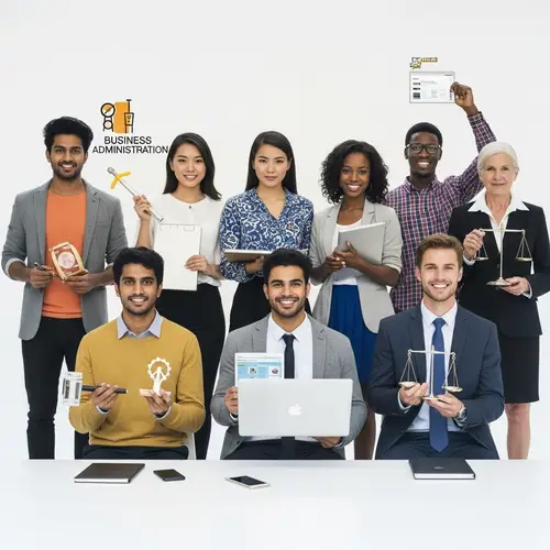 Diverse Group of Professionals Showcasing Career Tools | Website Name