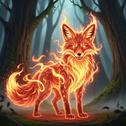 Fire Fox with a Cunning Smile