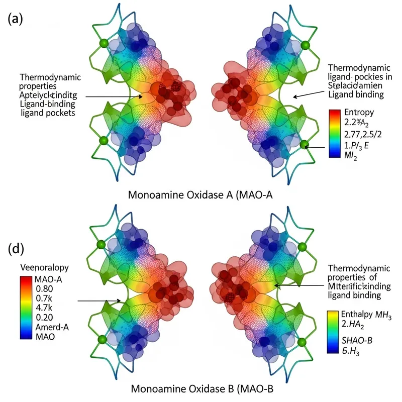 Thermodynamic Characteristics of MAO-A and MAO-B Binding Pockets