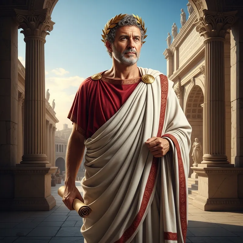 Marco Aurelio Roman Emperor Portrait | Wisdom & Power