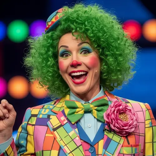 Laura Bozzo - Vibrant Green-Haired Clown