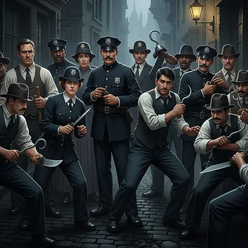 1900s Police Officers vs Thugs: A Tense Encounter