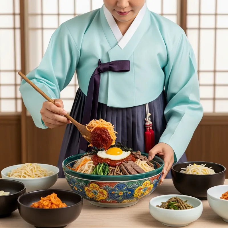 Authentic Korean Bibimbap Recipe in Joseon Era
