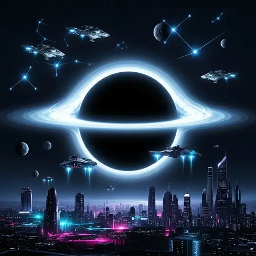 Black Hole Power and Sci-Fi World Fusion | Futuristic Visuals