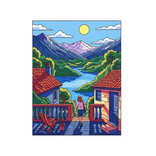 Beautifully Drawn Scene with Clear Lines and Vibrant Colors