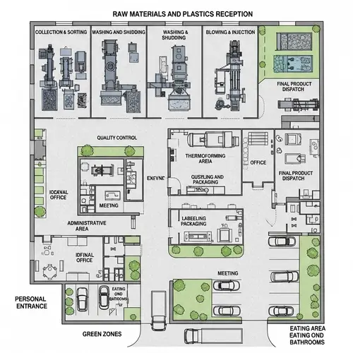 Raw Materials & Plastics Reception Facility Design | Machinery & Storage