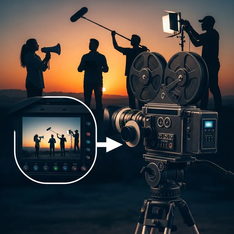 Vintage Cinematography Capturing Outdoor Scene