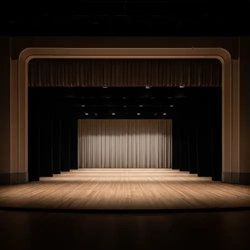 Empty Proscenium Stage with Soft Lighting