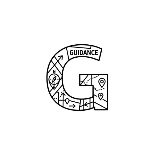 Guidance Icon Design | Minimalist 'G' with Orientation Details