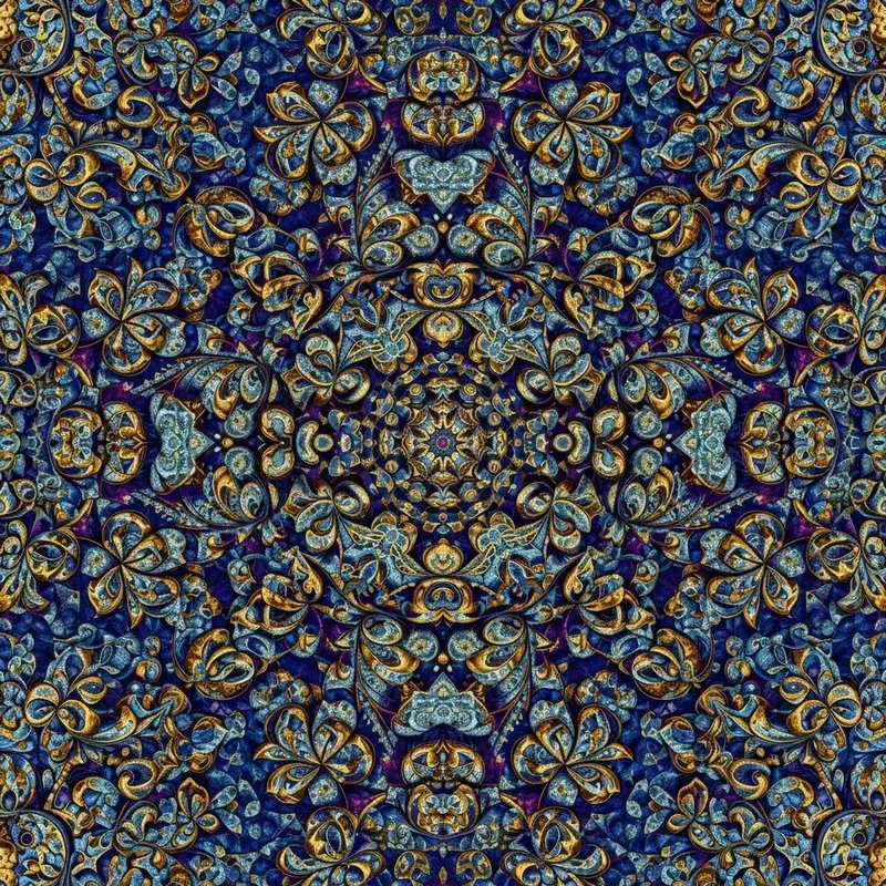 Infinite Symmetrical Fractal Pattern | Vibrant Geometric Shapes