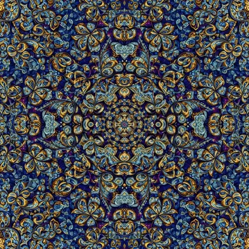 Infinite Symmetrical Fractal Pattern | Geometric Shapes & Vibrant Colors