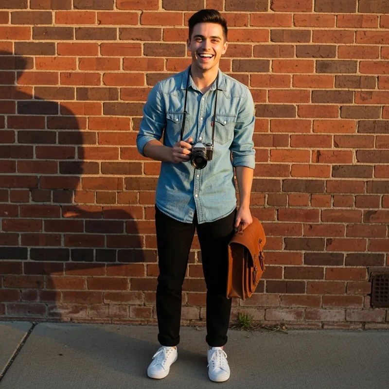 Classic Jimmy: Vintage Camera Enthusiast with Style