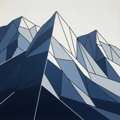 Abstract Mountain Art | Geometric Peaks & Valleys