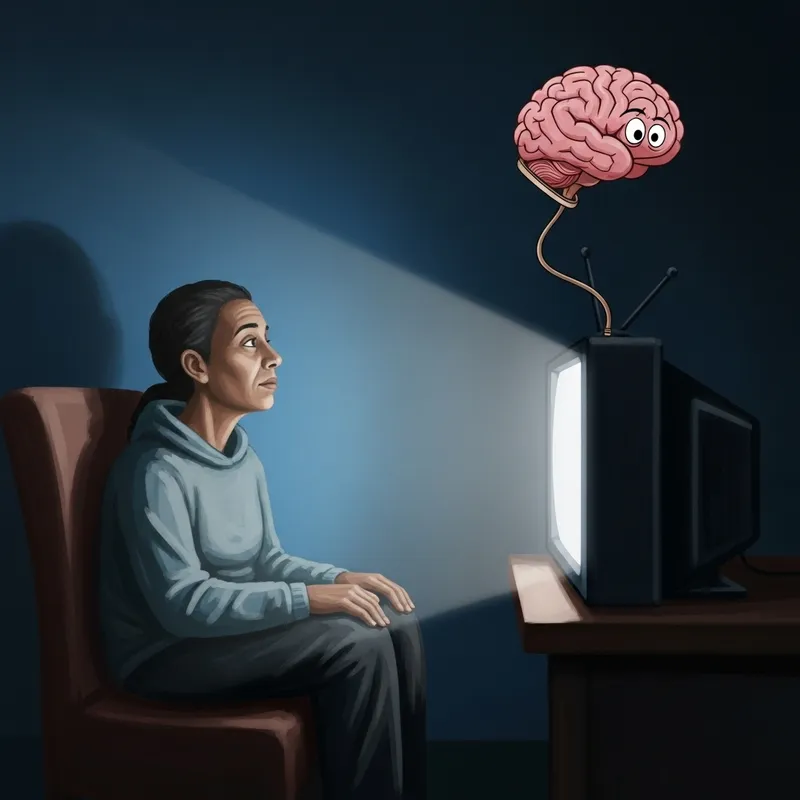 Symbolic Theatrical Portrayal of TV Brainwashing Symbolic Theatrical Portrayal of TV Brainwashing