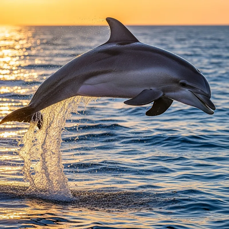 Playful Dolphin in Crystal Clear Ocean | Marine Life Beauty