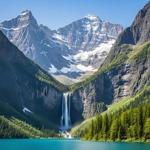 Stunning Mountain Pictures with Waterfalls
