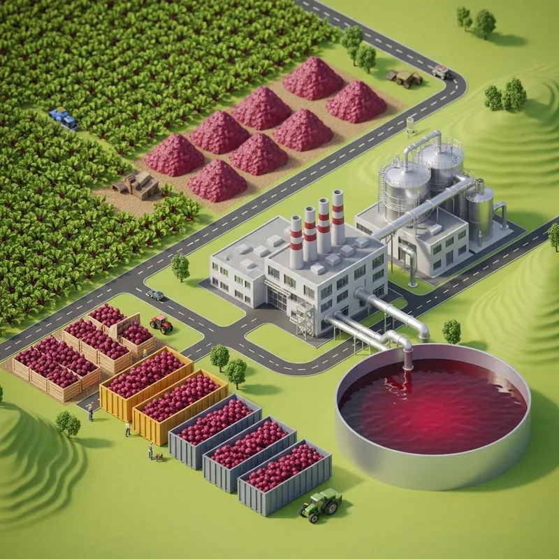 3D Map of Beet Production and Juice Processing